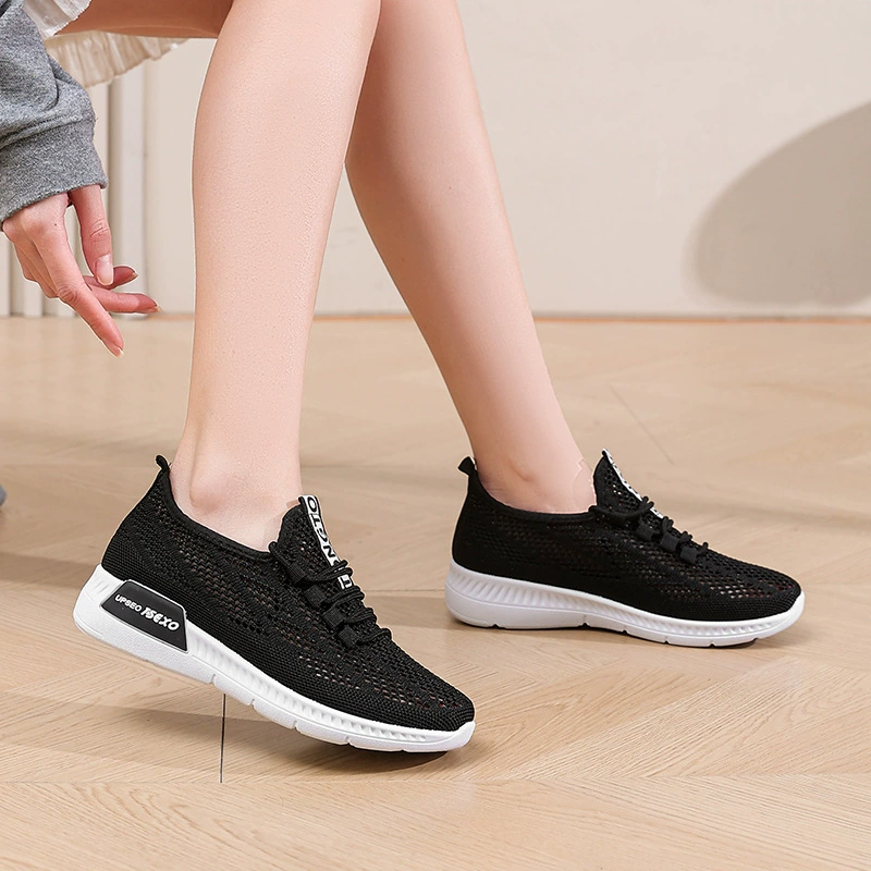 Трансграничная внешняя торговля женская повседневная обувь на мягкой подошве легкая обувь детская мода дикая одиночная обувь с полой сеткой