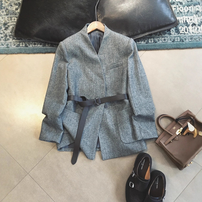 Yilu2 Italian Design Wool Herringbone Silhouette Suit + Mid-Pants Suit Y35727 Set One Piece Drop Shipping