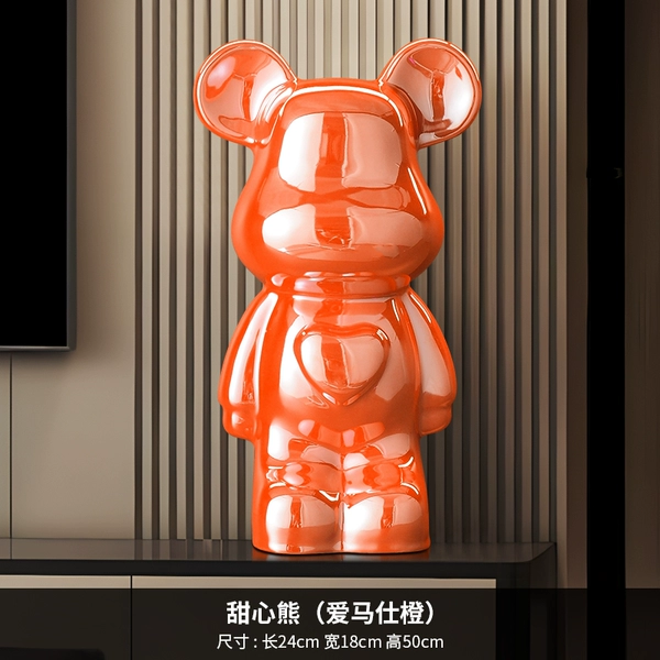 [爱心熊50cm-橙色-可存可取]