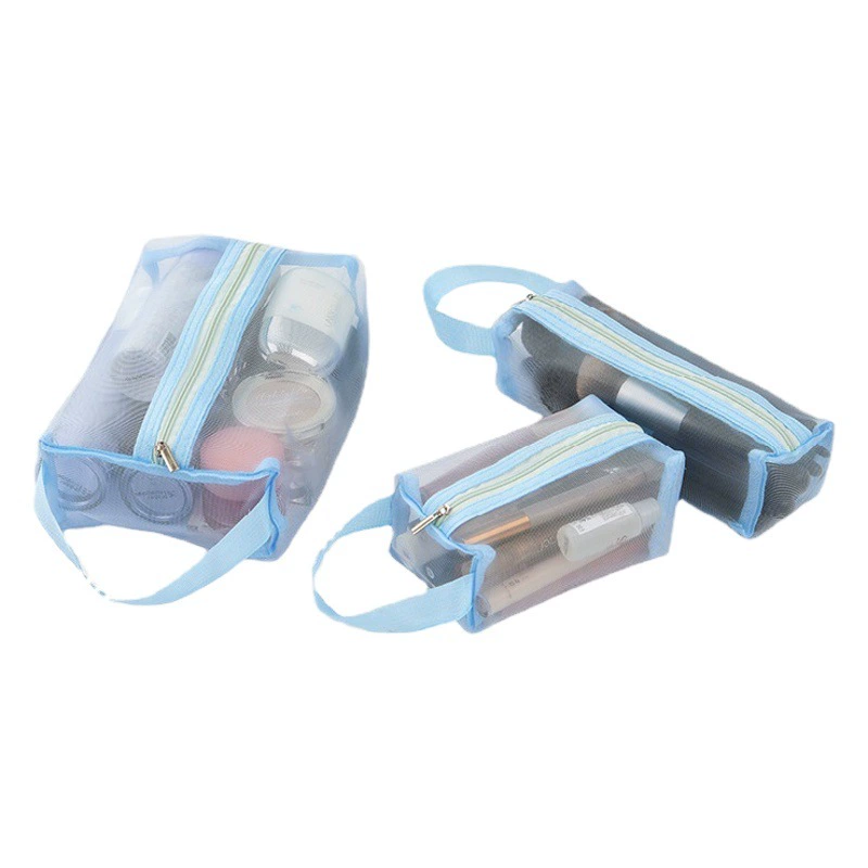 Дорожная сумка для хранения косметики из трех частей Портативная дорожная сумка Сетчатая сумка для хранения Складной моющийся Кошелек для монет