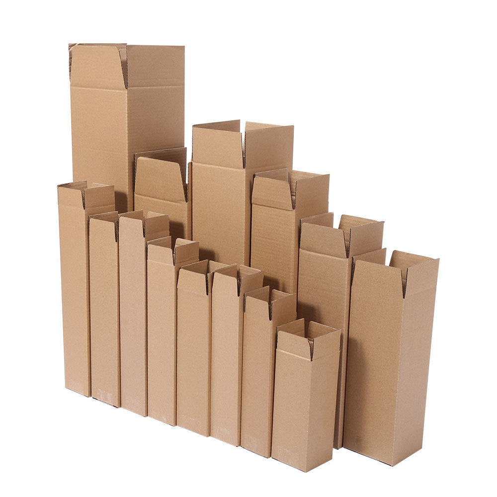 Caja de embalaje de paraguas Caja de cartón larga Caja de papel de tira larga engrosada y dura caja express rectangular Caja de papel corrugado al por mayor