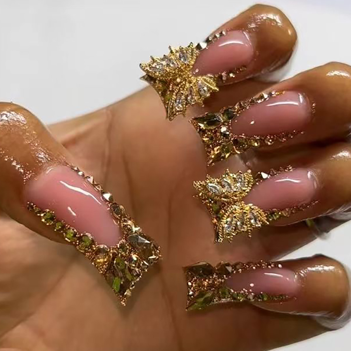 40g Weight press-on nails Nail Supplies Plastic Material Solid Color Pattern Solid Color Plastic Press-on Nails 2