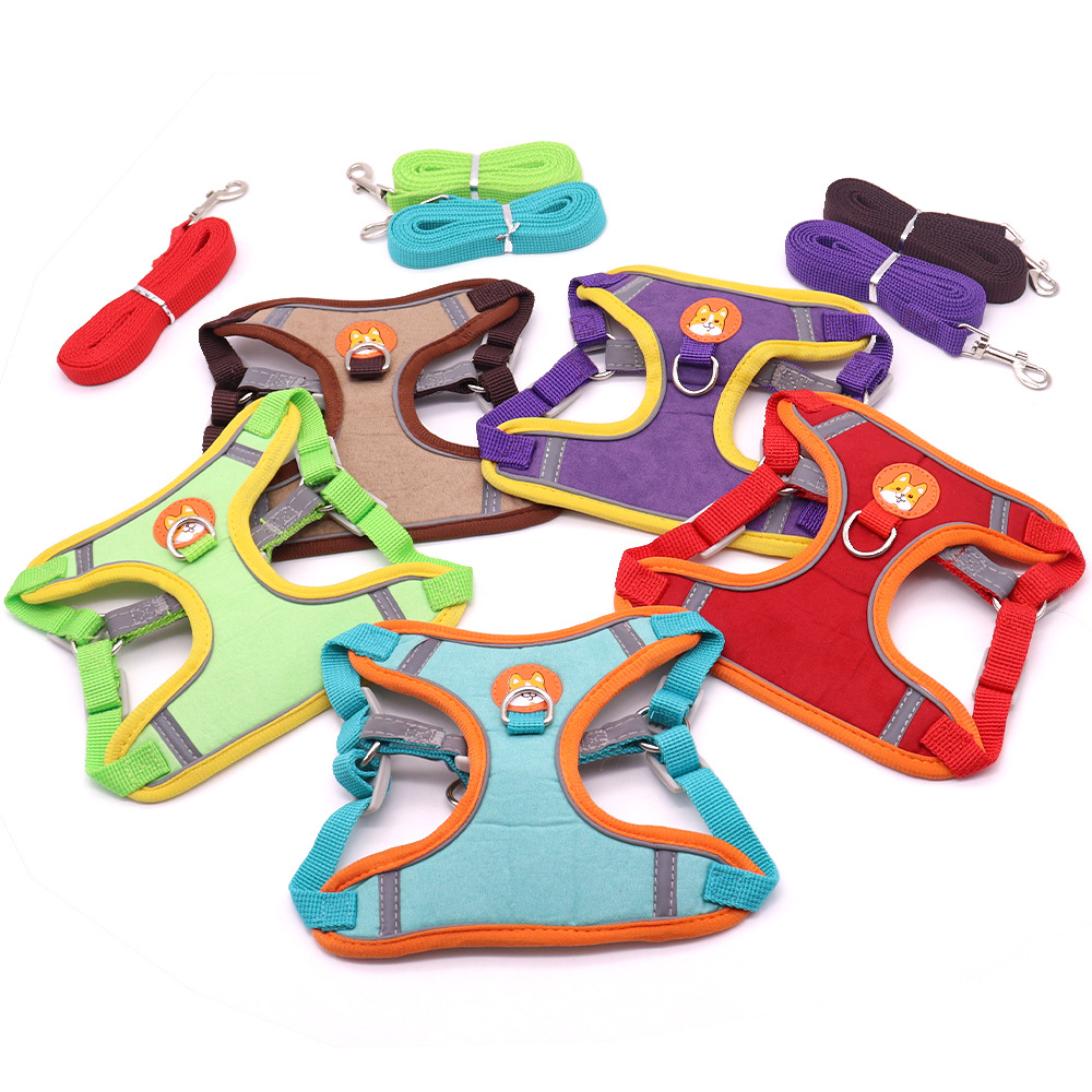 Cuerda de tracción para perros, correa para el pecho para mascotas, correa para perros, perro pequeño, pecho para perros lindo, correa para pasear a los perros, suministros transfronterizos