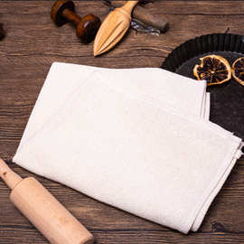 厂家生产原棉白茶巾色织加厚吸水茶水巾家用复古棉质厨房巾