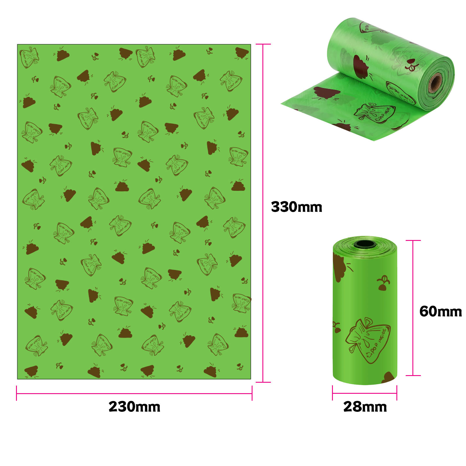 1.2 실크 생분해성 녹색 인쇄