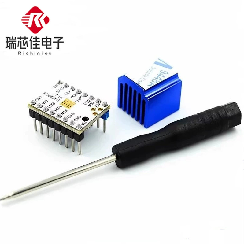 Аксессуары для 3D-принтеров TMC2208 V1.2, привод шагового двигателя, бесшумный, 256 подразделений, пиковый ток 2А