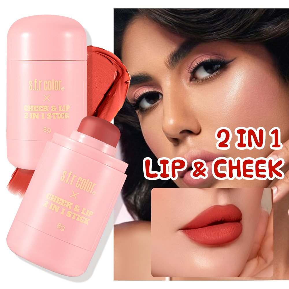 Barra de Rubor para Labios y Mejillas Efecto Mate para Labios y Rostro