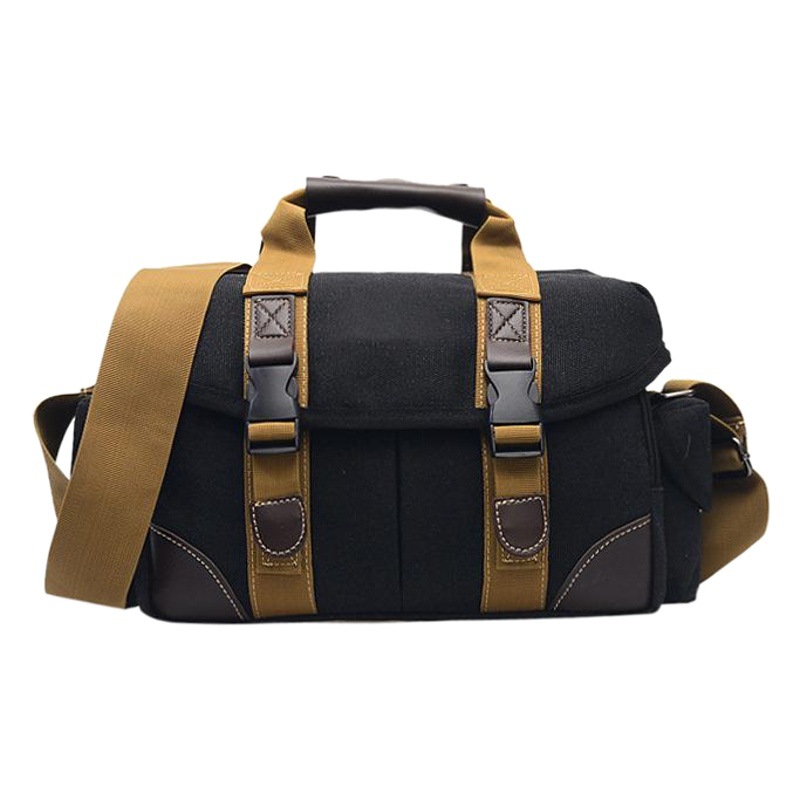 SLR camera bag new black canvas shoulder bag slung camera bag fishing lamp bag lamp bag factory wholesale