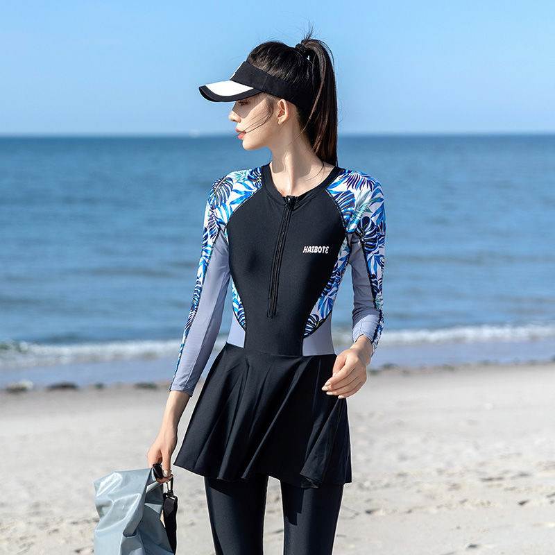 2025 nuevo conservador vestido de primavera pantalones deportivos de mangas largas trajes de baño de mujer trajes de baño de mujer fábrica de comercio de adultos