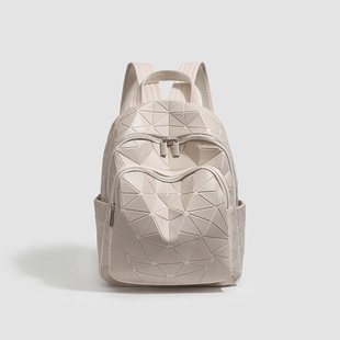 2025 New Japanese Geometric Quilted Backpack for Women Traveling Large Capacity Student Casual Versatile Backpack Trend