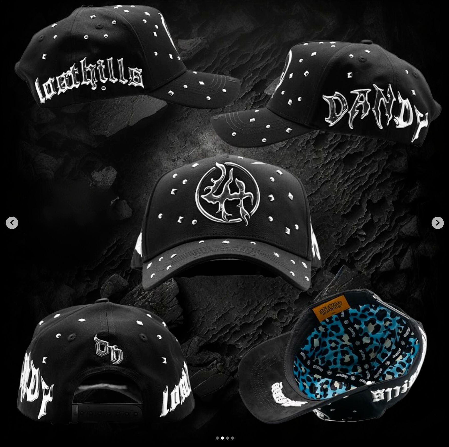 Aliexpress spot Dandy letras bordadas ajustables gorra de boca de pato borde curvo con taladro gorra de béisbol