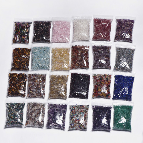 Factory direct sales natural crystal gravel, degaussing stone 1 pack 100g white pink purple small particles gravel bonsai decoration