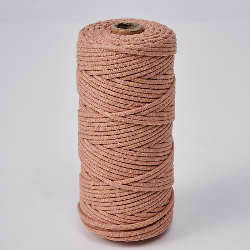 Cuerda de algodón con núcleo de 3mm, ropa de bricolaje, decoración de textiles para el hogar, cordón de algodón, cuerda tejida, tapicería de color, cuerda de algodón con corazón