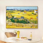 莫奈丰收油画世界名画客厅沙发背景墙装饰画大气餐厅壁画梵高挂画