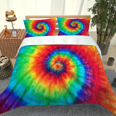 Cross border Three Foreign trade Four piece suit Foreign trade 3D Quilt cover The bed Supplies Amazon eBay Tie-dyed pattern