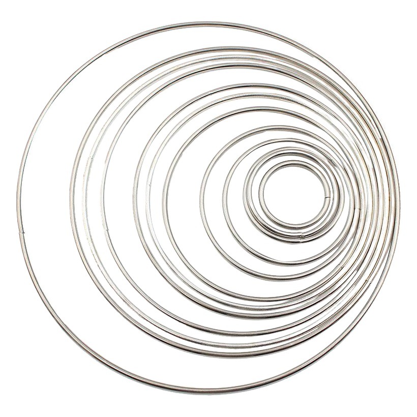 Accesorios de ropa hechos a mano DIY Dream Catcher material galvanoplastia plata oro hierro anillo círculo en stock