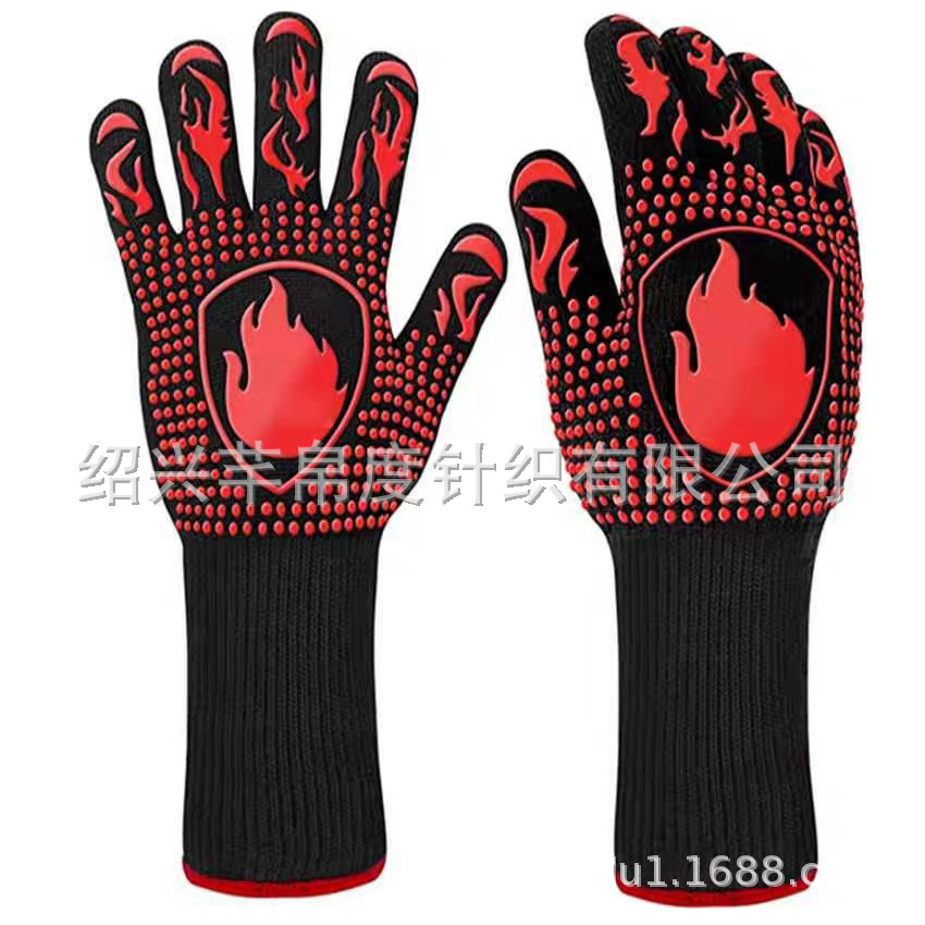 Nuevo horno de barbacoa de silicona resistente a altas temperaturas de 500 grados, horno microondas, protección contra quemaduras y altas temperaturas, soldador, guantes de aislamiento térmico