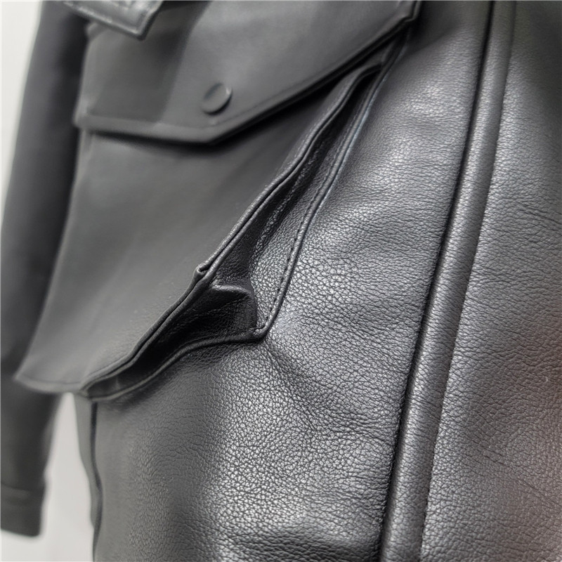 Negro engrosado locomotora pu abrigo de algodón de piel mujer 2025 invierno nuevo diseño suelto chaqueta de cuero corta