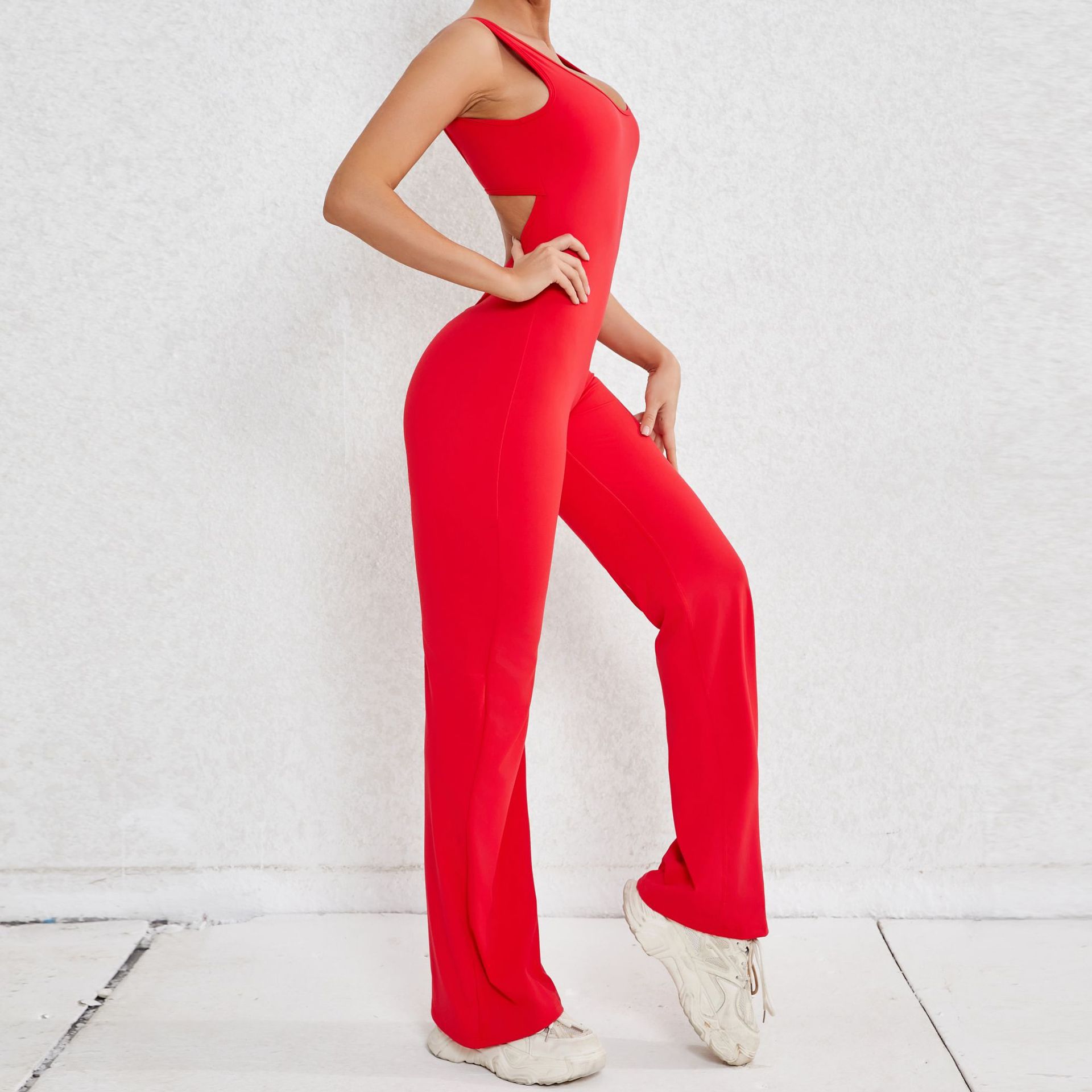 Simple Style Solid Color Nylon Cotton Blend Tracksuit Jumpsuits display picture 19