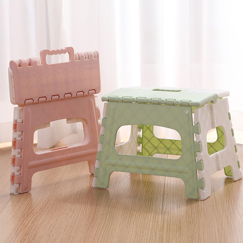 Foldable plastic stool bathroom children's small stool adult outdoor low stool portable portable stool fishing stool