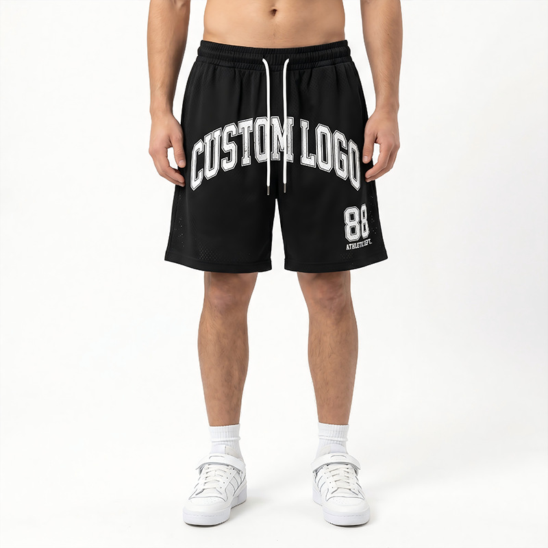 Pantalones de hombre de verano delgados pantalones de malla de sublimación caliente sueltos pantalones casuales de secado rápido pantalones cortos personalizados pantalones de hombre