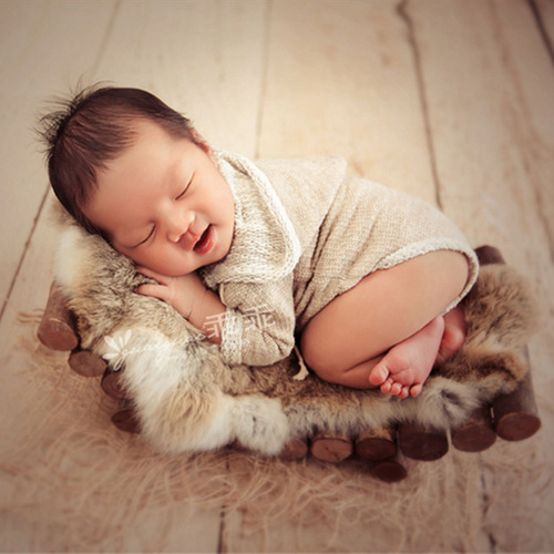 Newborn photography props for full moon baby photo studios, photography backgrounds, carpets, props, real fur photography cloth