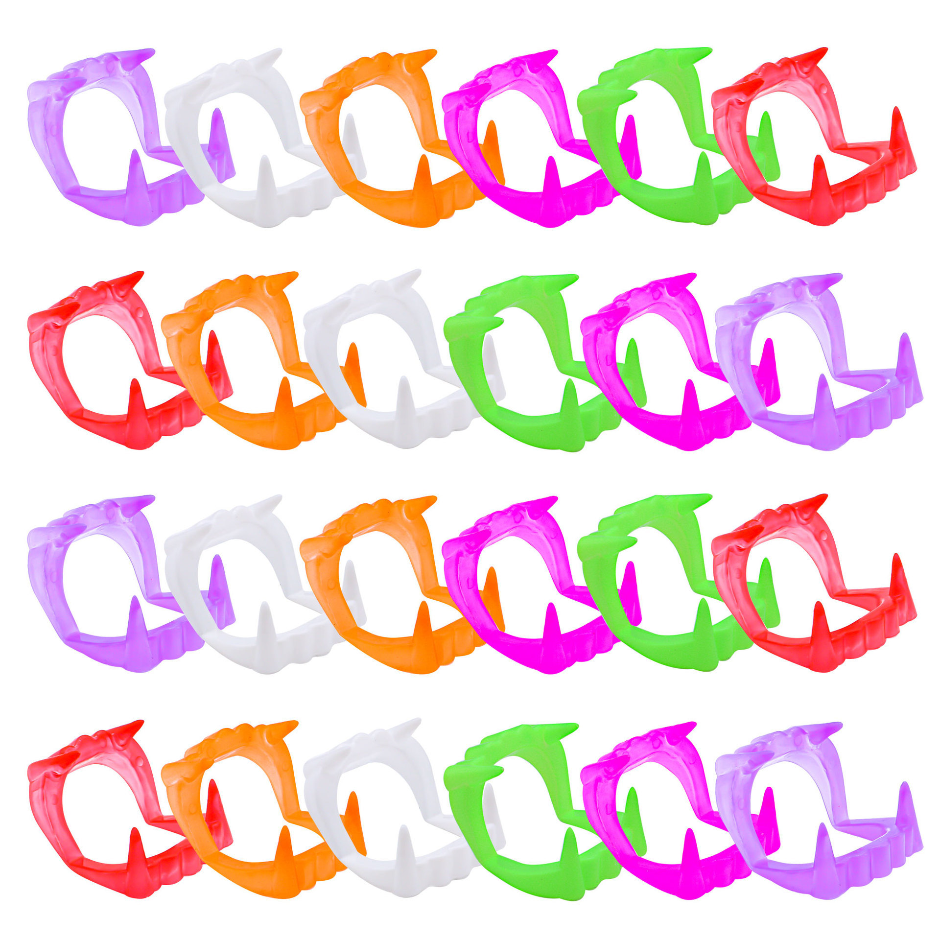 Boda de disfraces de Halloween accesorios para niños dientes falsos tirantes de dientes Festival de fantasmas dientes chupadores de sangre juguetes de plástico