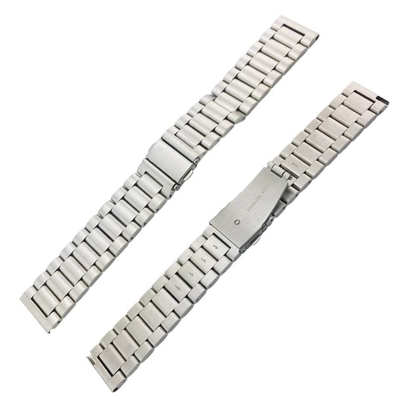 Ремешок для часов Apple, Samsung, Huawei GT4, твердый металлический ремешок из нержавеющей стали с тремя звеньями, металлический ремешок для iWatch