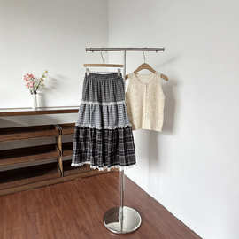 【Summer New Arrival】夏天的衣橱就该随心所欲#层次感格子半裙