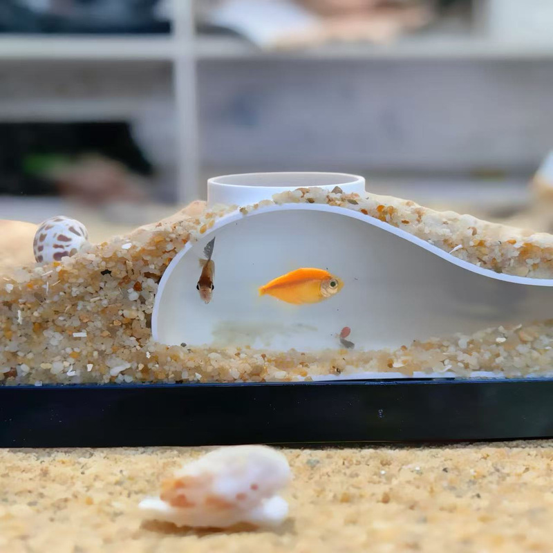 跨境创意鱼缸地下隐藏洞穴水族馆地下小型鱼隐藏隧道鱼缸造景装饰|undefined