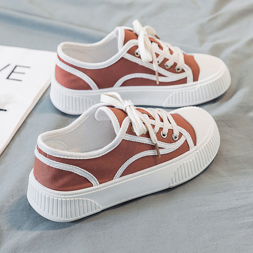 Cotton Shoes for Women 2024 New Spring and Autumn Style Versatile Platform Shoes with Thick Soles Casual Cotton Shoes One-time Delivery