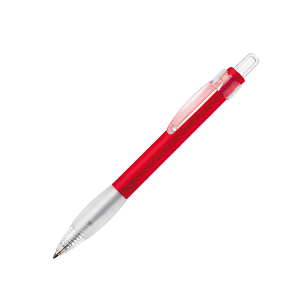 Bolígrafo de comercio exterior con cuerpo transparente, funda protectora blanca, bolígrafo retráctil, bolígrafo publicitario, bolígrafo de regalo, venta al por mayor del fabricante.