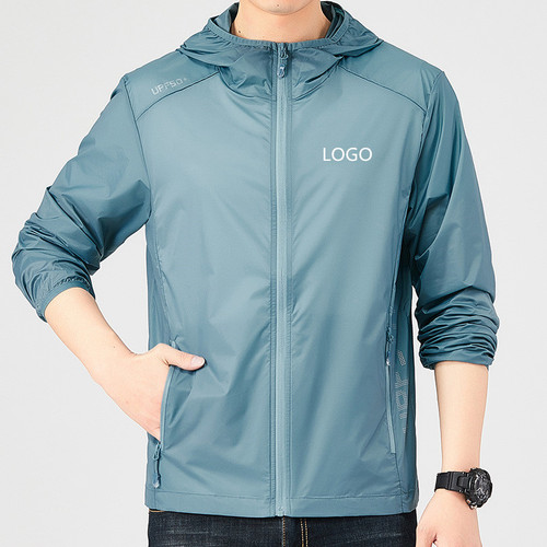 Sunscreen clothing for men, ultra-thin breathable ice silk UV protection skin-friendly clothing for summer, women's outerwear, outdoor sports windbreaker, custom-made