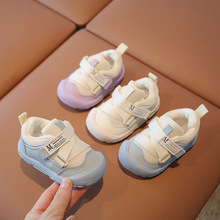 春夏新款運動軟底鞋女童純色透氣0-2歲嬰幼兒男寶寶嬰兒學步鞋潮1