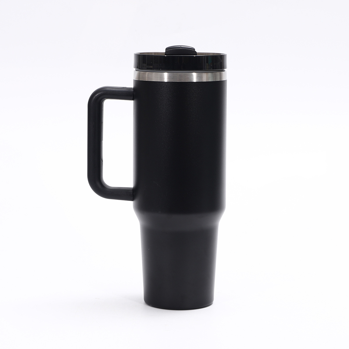 Taza de coche con mango de 40oz transfronterizo Taza de aislamiento de acero inoxidable 304 de doble capa de vacío Taza de hielo de gran capacidad con pajita