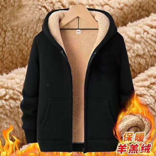 Winter Lamb Fleece Set Men's Padded Thick Casual Sport Pants New Loose Autumn/Winter Warm Jacket