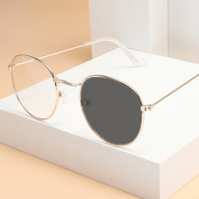 新款变色防蓝光眼镜框复古学院风花纹眼镜架淘宝跨境网红眼镜