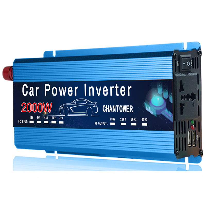 12v a 220v inversor de onda sinusoidal corregido 500W1000W2000W convertidor de energía solar al aire libre