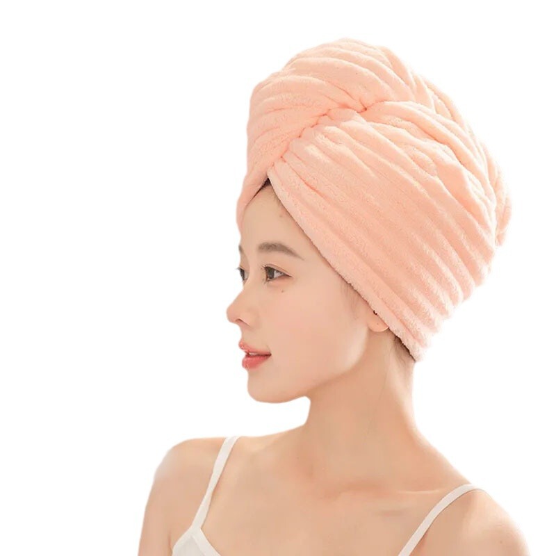 ドライヘアキャップ2024新品速ドライヘアタオル髪拭きタオルシャワーキャップシャンプー厚めターバンキャンディストリップバスキャップ|undefined
