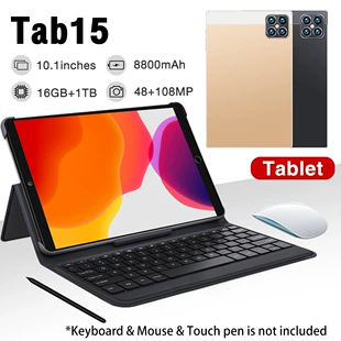 Планшет TAB15 Android 5.1, 10.1-дюймовый IPS, 32 ГБ ПЗУ, 1 ГБ ОЗУ, 3G и разблокировка по лицу
