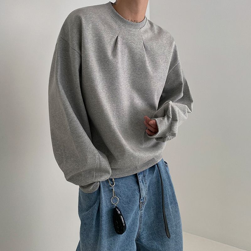 Men's Hoodie Spring And Autumn Loose Fashion Design Sense Small Cotton Long-sleeved Pullover Top_voghion.com