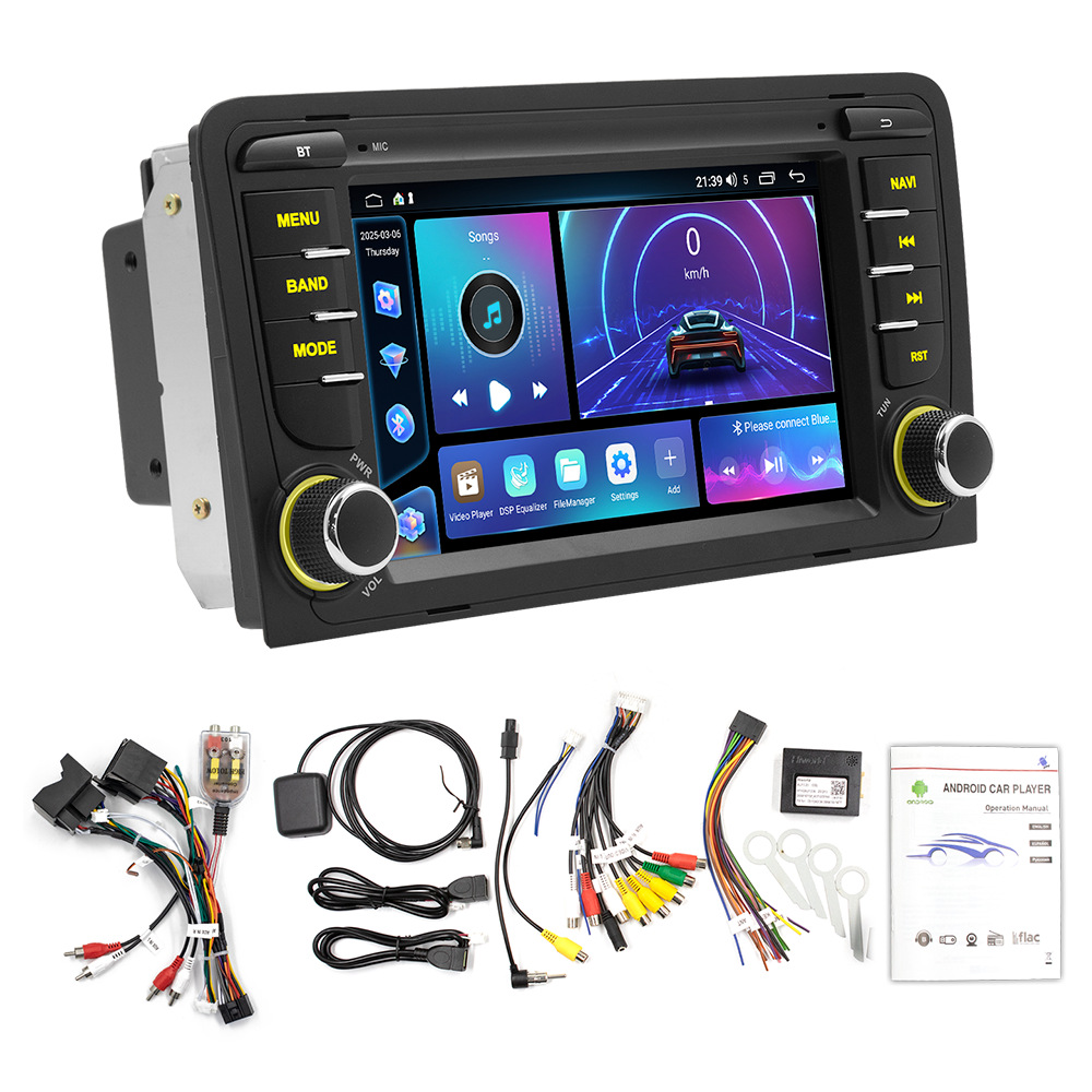 Transfronterizo 7 pulgadas inalámbricas carplay coche Android GPS navegación todo en uno para 03 a 12 Audi A3