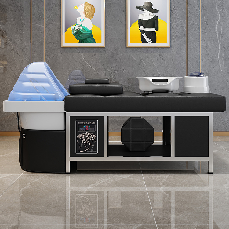 Cama de champú, suministro directo, lavabo de cerámica, cama de champú, circulación de agua, fumigación, cama de champú, cama de salón de belleza, transfronterizo