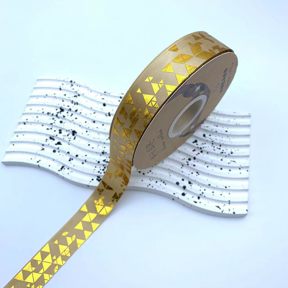 2,5 CM geométrico en forma de diamante Cinta de Oro bandeja de la barra hecha a mano de la cinta DIY ramo de hornear caja de regalo cinta de embalaje lote