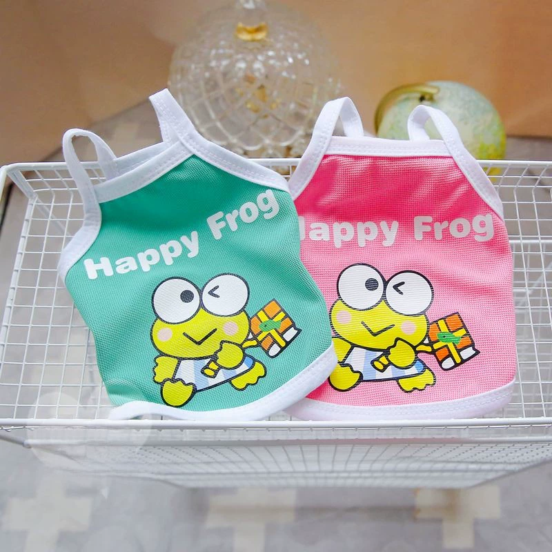 Домашняя кошка Горький медведь Schanery Одежда для плюшевых собак Весенняя одежда Весенняя и летняя майка с героями мультфильмов Милый жилет