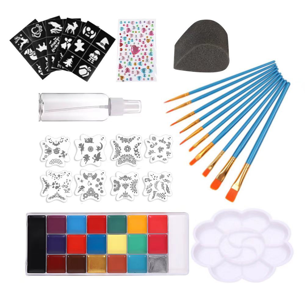 Transfronterizos nuevos 42 colores solubles en agua pintura corporal set de pintura infantil crema de pintura de la Copa del Mundo de fans de vacaciones