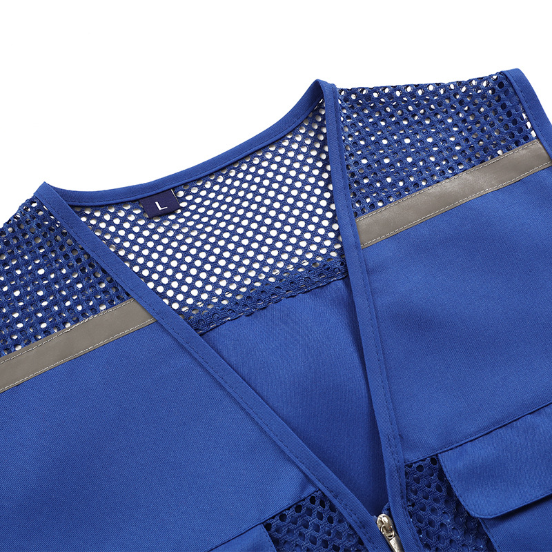 Ropa infantil de adultos reflectiva multibolsillo chaleco impresión ropa de trabajo pequeño reportero voluntario chaleco de niños personalizado