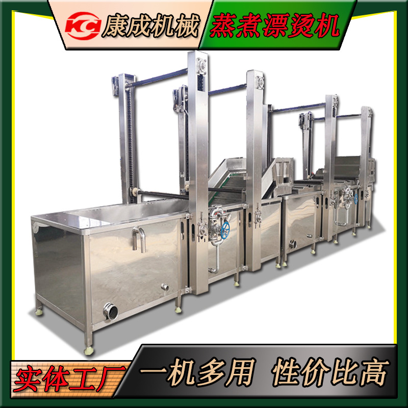 热销罐头水果杀青机 橘子漂烫机 蒸煮式黄桃山楂漂烫机不锈钢材质