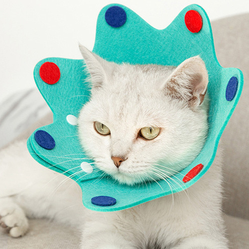 Elizabethan felt pet collar, thin, soft and lightweight, postoperative recovery, anti-licking, anti-biting, shame collar