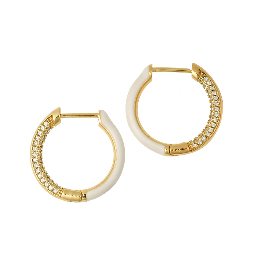 Fashion Zircon Circle Earrings Wholesale display picture 2